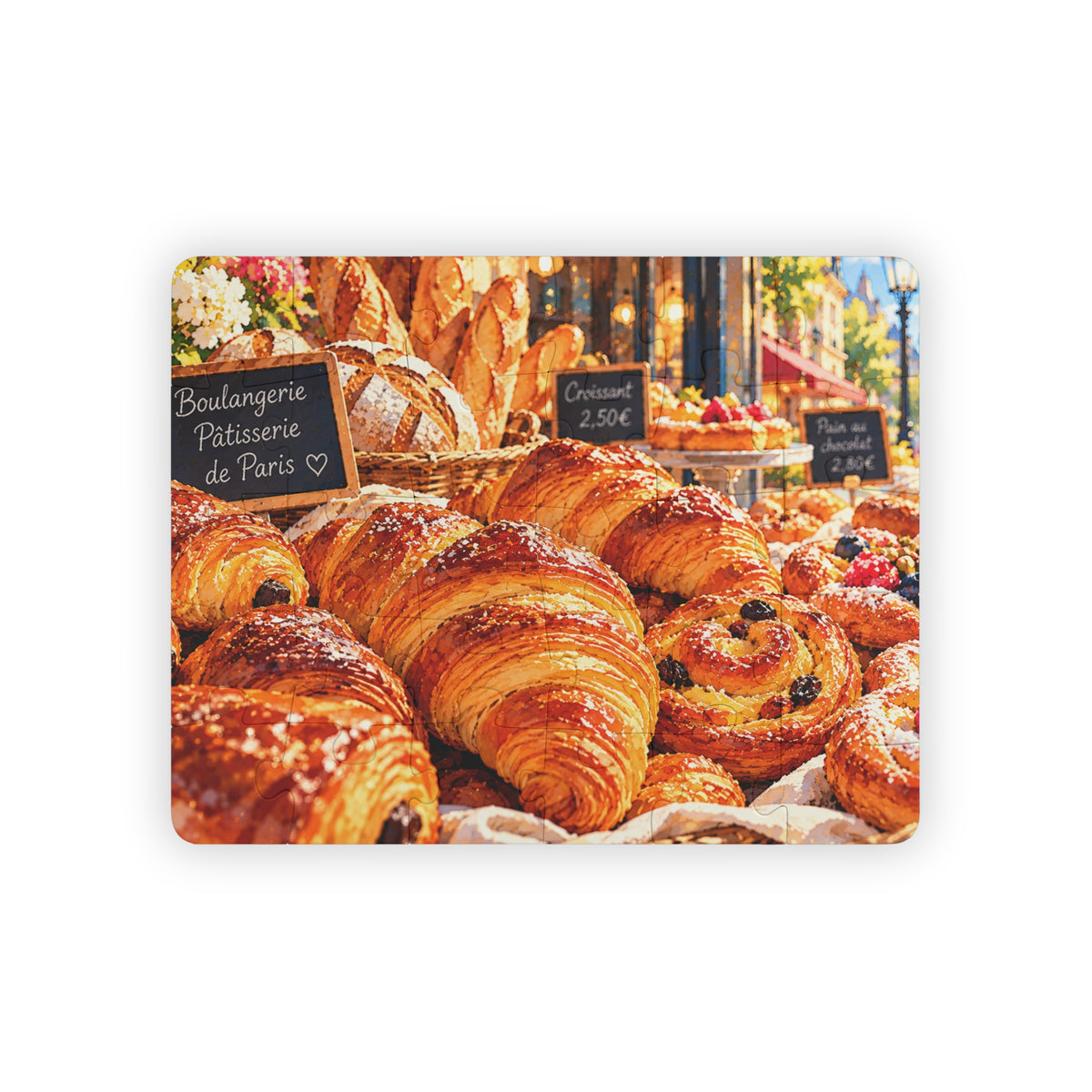 Croissants in Paris finished 30 piece puzzle